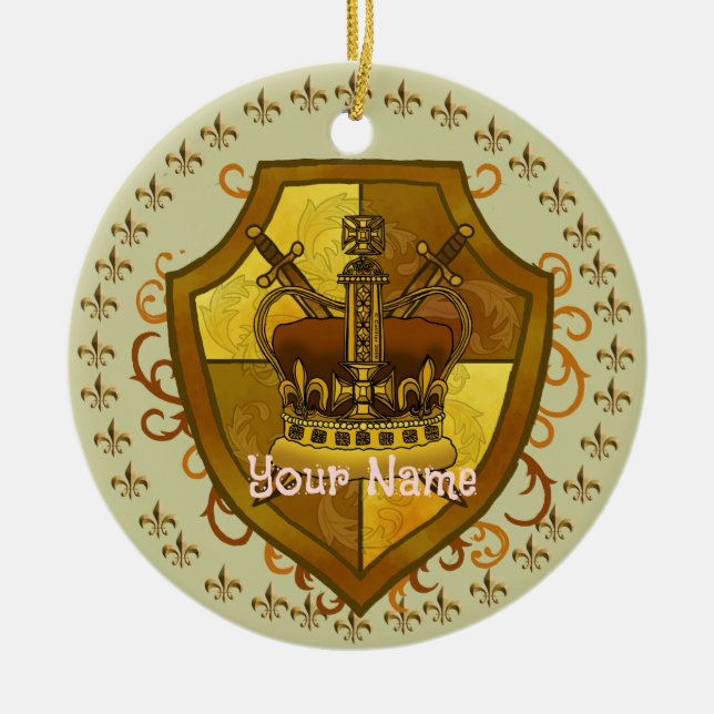 Famille Crest Couronne Nom de famille Ornement (Devant)