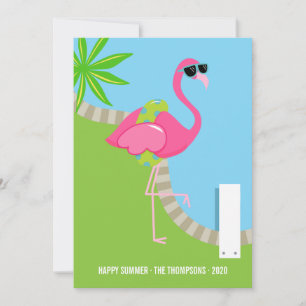 Famille de flamants roses cool Photo Collage Carte