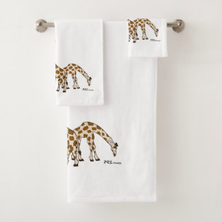 Famille de girafe dans l'ensemble Brown et beige