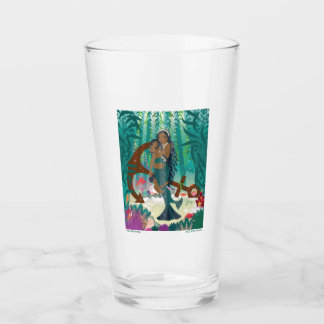 Famille de sirène (peau et yeux marron) en verre