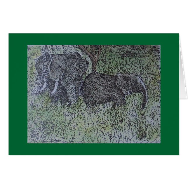 famille d'éléphant (Devant horizontal)