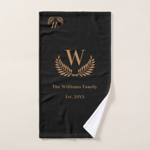 Famille d'or noir monogramme