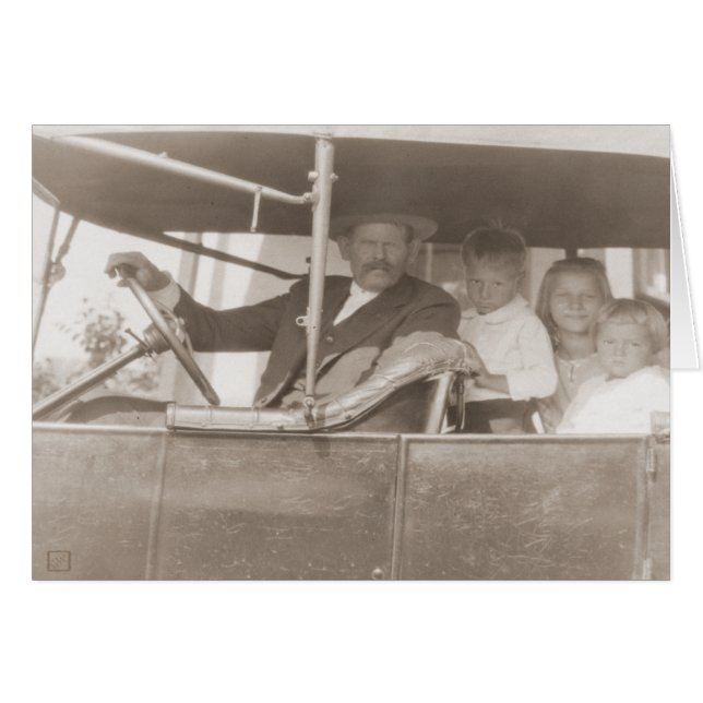 Famille en Voiture Vintage (Devant horizontal)