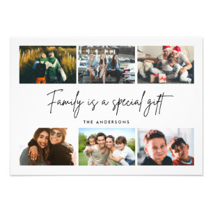 Famille est un cadeau spécial Citation photo Colla