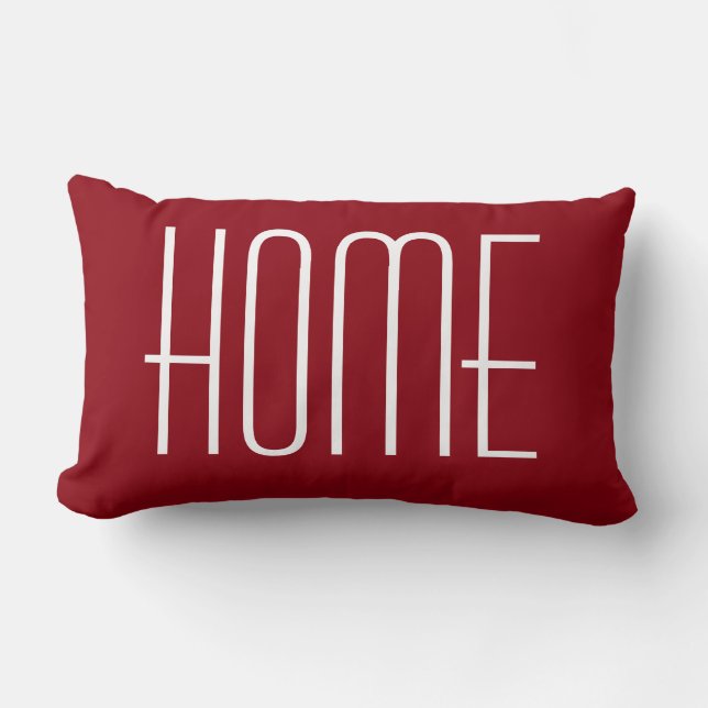 Famille et coussin lombaire rouge 13" de maison (Recto)