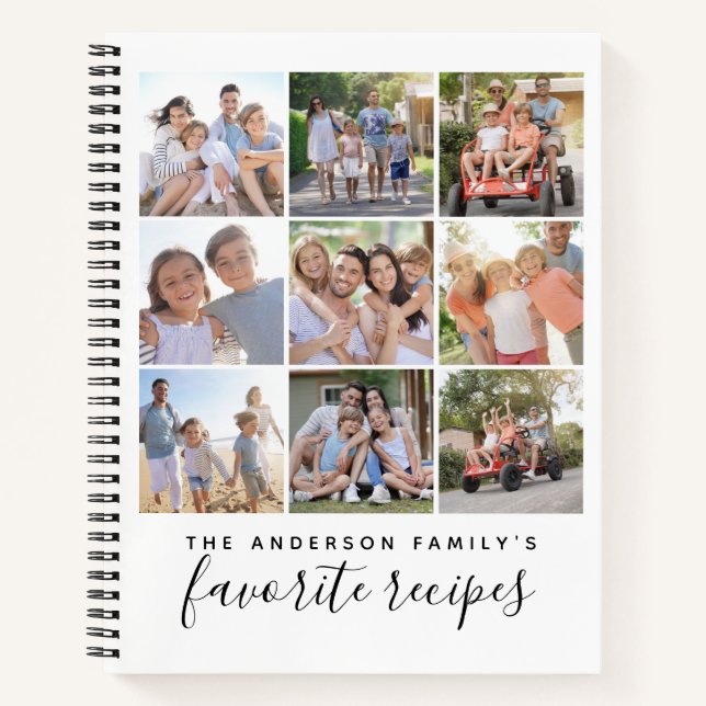 Famille Favoris Photo Collage Recette Livre (Devant)