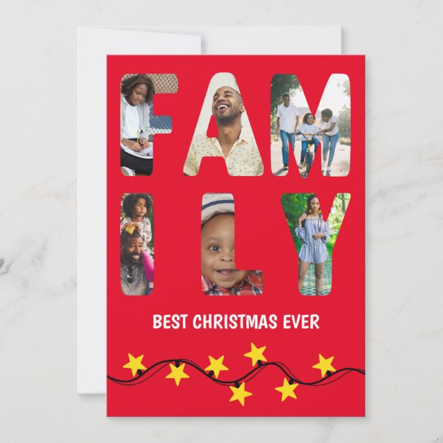 Famille Festive Noël saison 6 Photo Carte Image (Devant)