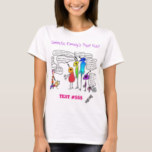 Famille galactique faisant un T-shirt de bande
