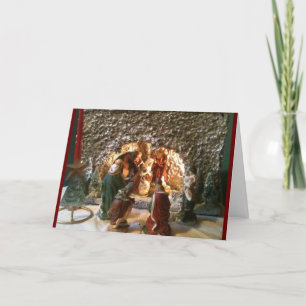Famille Héritage Nativité Scène Carte de Noël