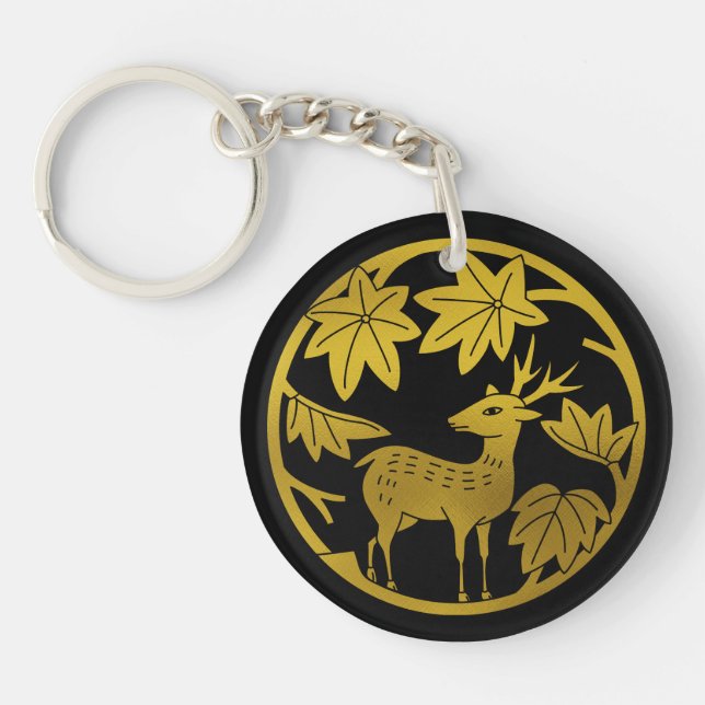 Famille japonaise Crest-érable japonais et cerf (Devant)
