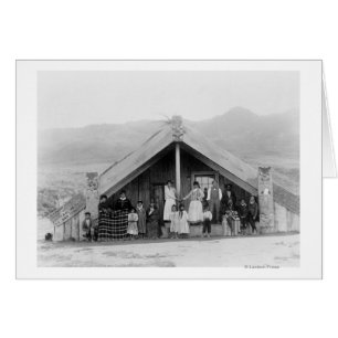 Famille Maori à la maison PhotographieNouvelle-Zél