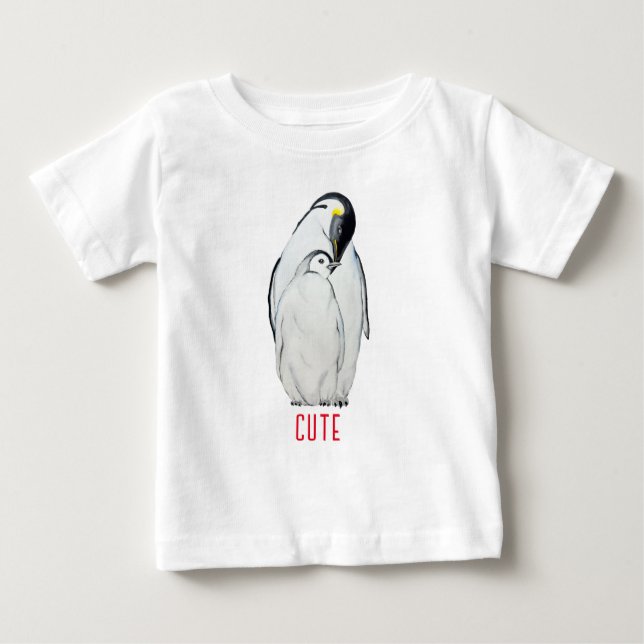 Famille mignonne de pingouins empereurs T-Shirt (Devant)