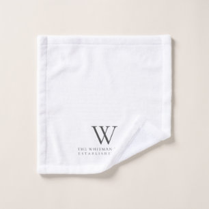 Famille Monogramme Moderne Charbon blanc
