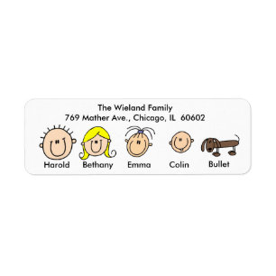 Famille personnalisable avec des étiquettes de
