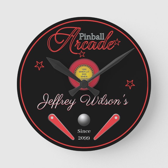 Famille personnalisée / Personne Pinball Horloge m (Recto)