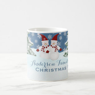 Famille personnalisée : Tasse de bonhomme de neig