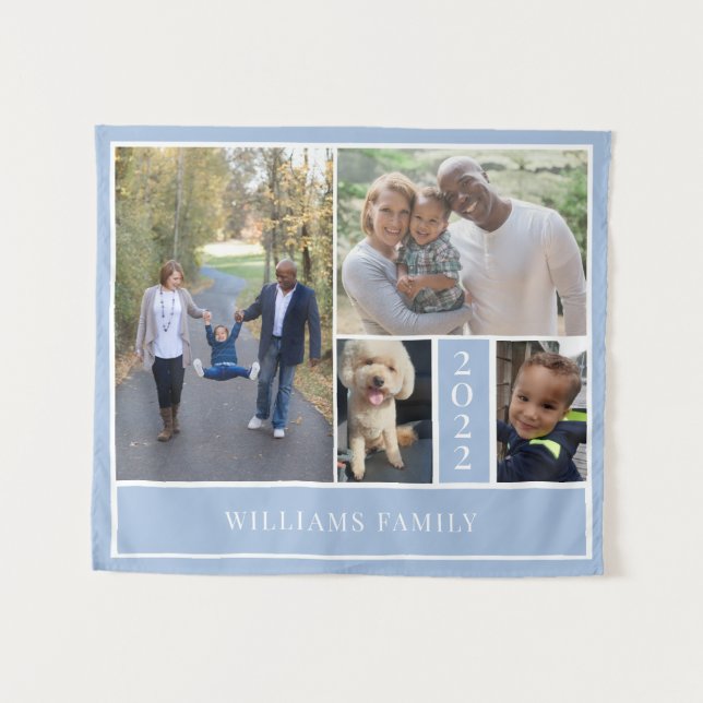 Famille Photo Collage Tapisserie (Devant (Horizontal))