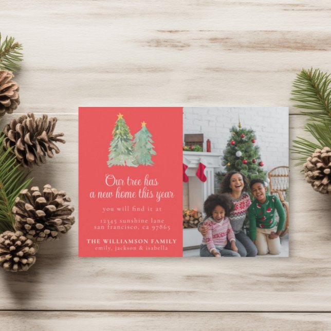 Famille Photo Noël Vacances Faire-part de déménage (Créateur téléchargé)