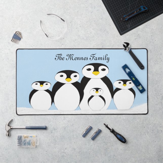 Famille Pingouin mignonne (Poste de travail)