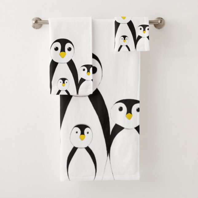 Famille Pingouin mignonne (En situation)