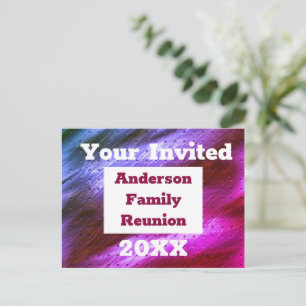 Famille Réunion Bright Stripes Invitation Abstrait