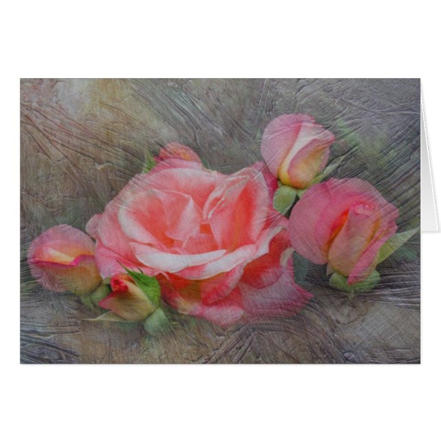 Famille rose texturisée (Devant Horizontal)