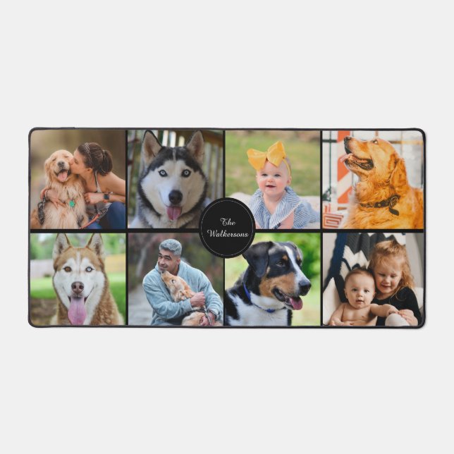 Famille Simple Animaux 8 Photo Collage Personnalis (Recto)
