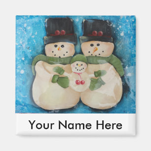 Famille Snowman - Magnet