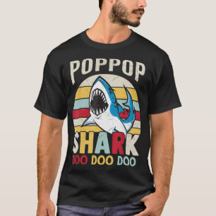 FAMILY 365 Fathers Day Funny Poppop Shark Grandpa T-Shirt