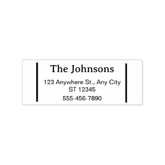 Family Address Stamp for Home Mail Gummistempel