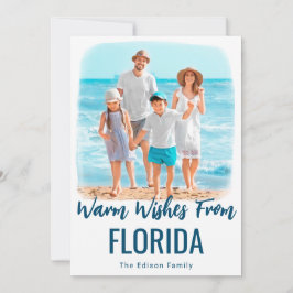 Family Beach Foto Weihnachtskarte Staat Feiertagskarte