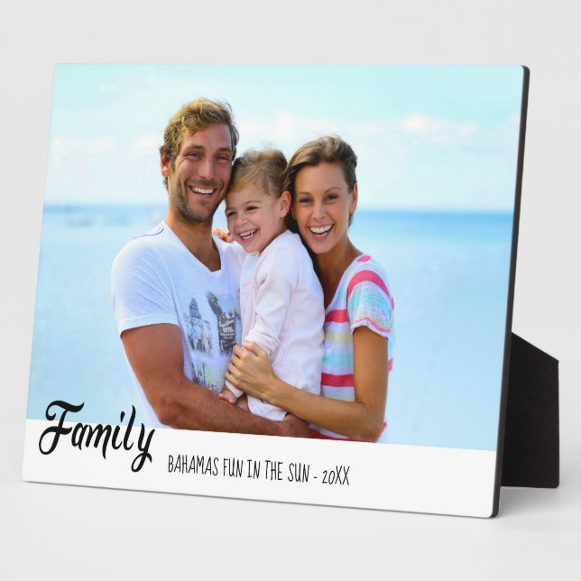 Family Beach Vacation Photo Fotoplatte (Seite)