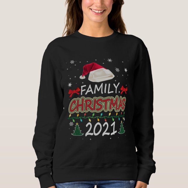 Family Christmas 2021 Matching Family Squad Santa Sweatshirt (Vorderseite)
