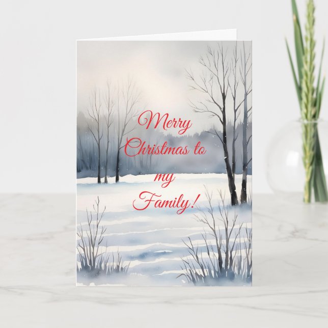 FAMILY CHRISTMAS CARD DANKESKARTE (Vorderseite)