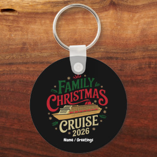 Family Christmas Cruise Holiday Travel Celebration Schlüsselanhänger