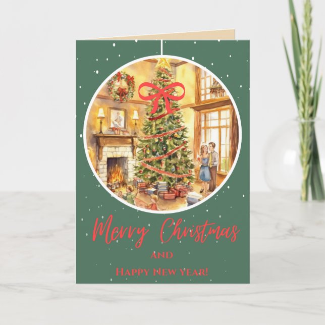 Family Christmas Karte (Vorderseite)