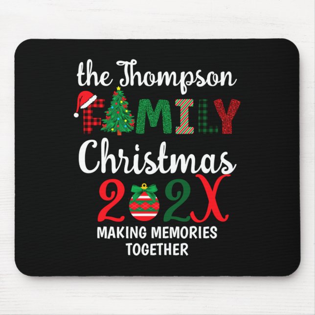 Family Christmas Making Memories Together  Mousepad (Vorne)