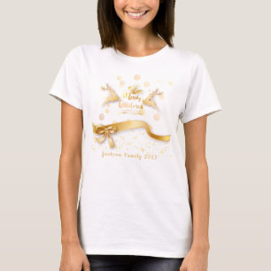 Family Christmas   Modern Minimalist Family Name T-Shirt