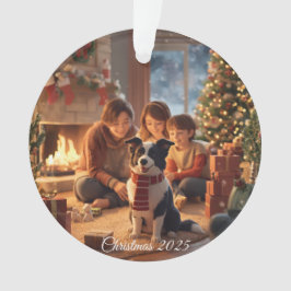Family Christmas Ornament with Border Collie – Coz