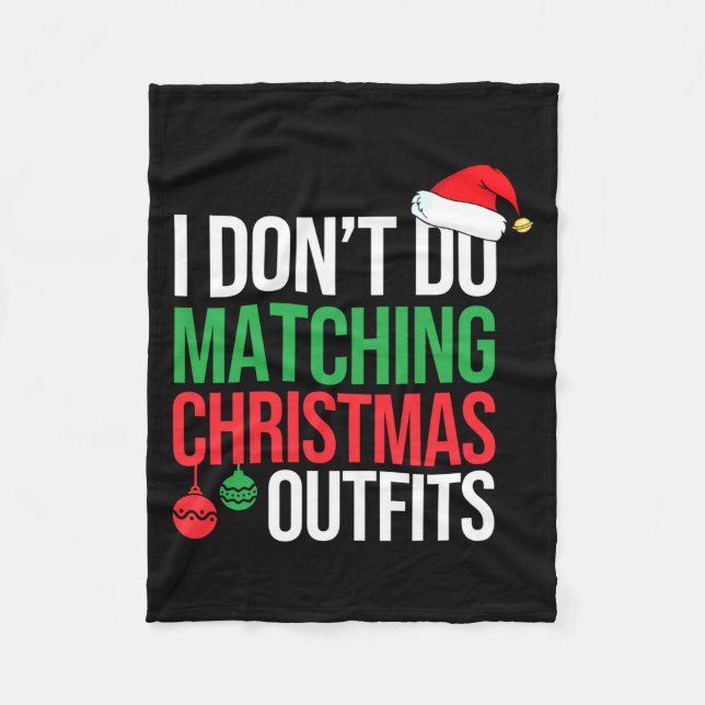 Family Christmas Pajamas I Dont Do Matching Christ Fleecedecke (Vorderseite)