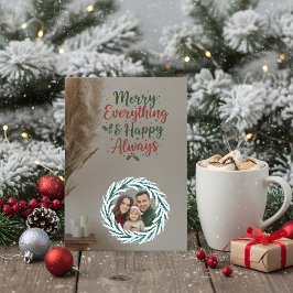 Family Christmas Photo Card Einladung