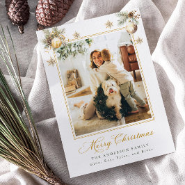 Family Christmas Photo Card Einladung