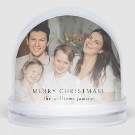 Family Christmas Photo Scandinavian Schneekugeln