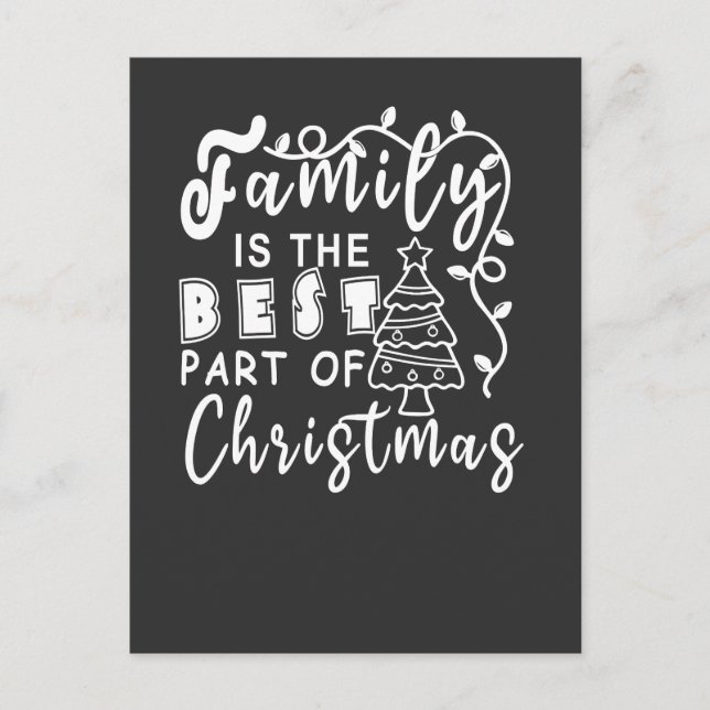 Family Christmas Postkarte (Vorderseite)