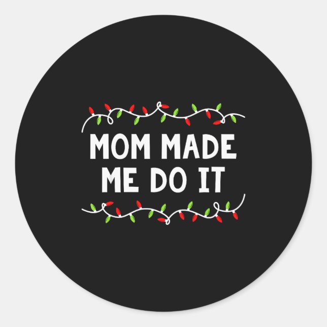 Family Christmas Shirt I Don't Do Matching Outfits Runder Aufkleber (Vorderseite)
