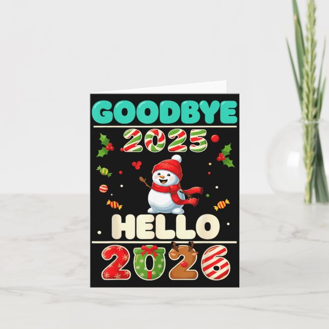 Family Christmas Shirts Matching 2025, Funny Nye H Karte (Vorderseite)