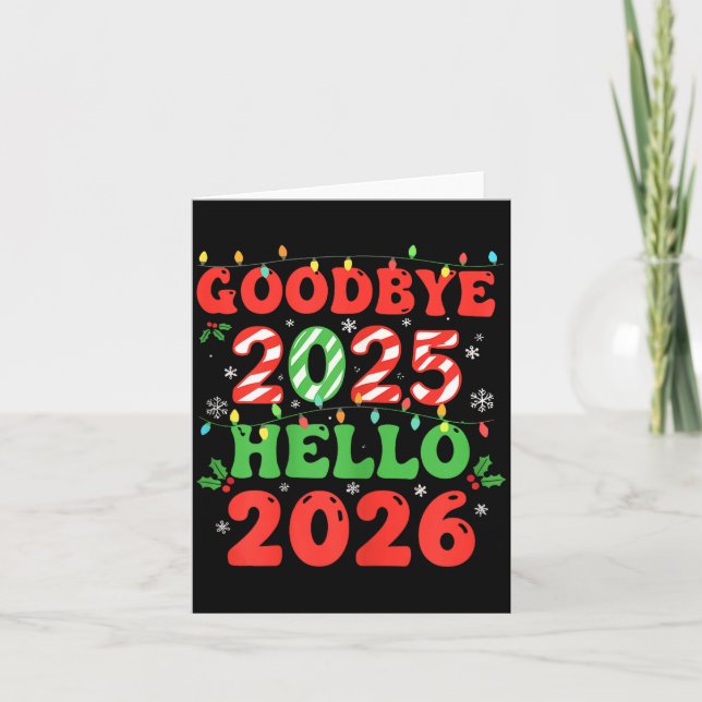 Family Christmas Shirts Matching 2025, Funny Nye H Karte (Vorderseite)