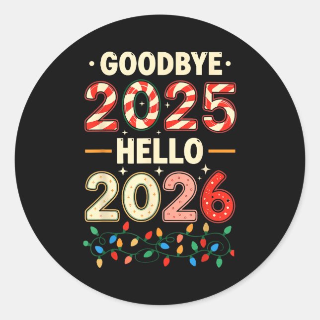 Family Christmas Shirts Matching 2025, Funny Nye H Runder Aufkleber (Vorderseite)