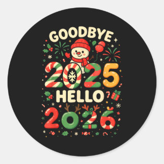 Family Christmas Shirts Matching 2025, Funny Nye H Runder Aufkleber