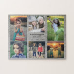 Family collage 6 photos and family name jigsaw puz<br><div class="desc">Family name,  custom photo collage jigsaw puzzle
You can personalize it and add your most beautiful photos,  family name and text. Great fun !</div>